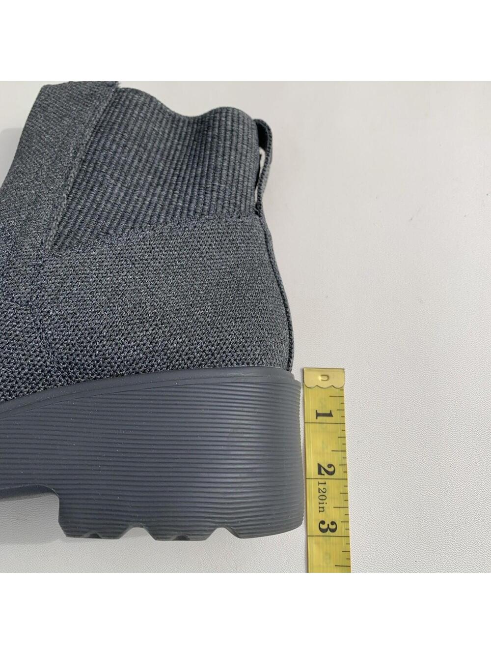 VIVAIA Boots Everly Round Toe Platform Knit Travel Gray Lug Sole 39 Or 8.5 9 Us - Picture 11 of 12